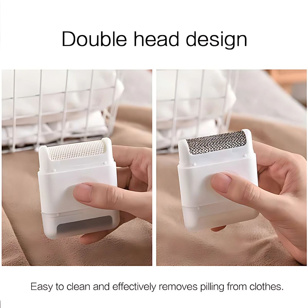 White Mini Portable Lint Remover for Clothes 2 White Mini Portable Lint Remover for Clothes - Image 2