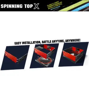 Black and Red Beyblade Battle Arena 33.5cm 6 Sc64e9968e03a4e72bf3b3254b8a349494