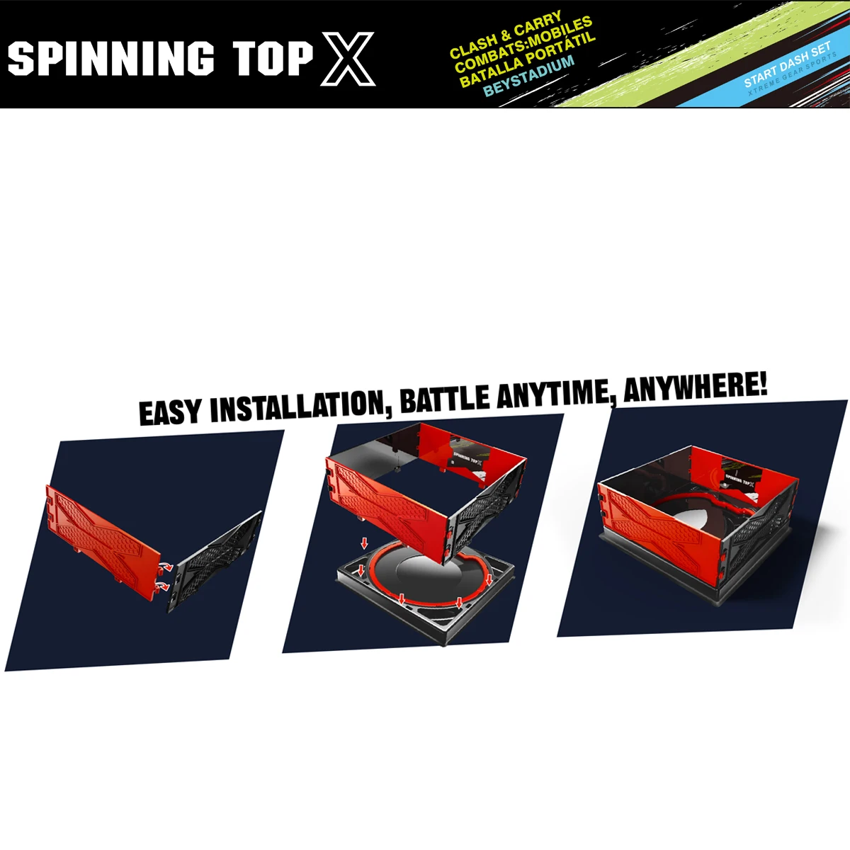 Black and Red Beyblade Battle Arena 33.5cm 2 Black and Red Beyblade Battle Arena 33.5cm - Image 2