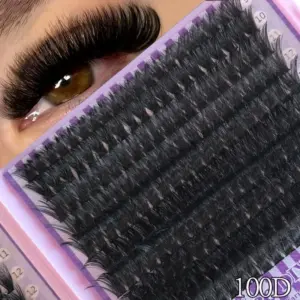 Queenice 800 Mixed-Length False Lash Clusters 12 Sc6a3b179bb5243f78406069b4d802f79g
