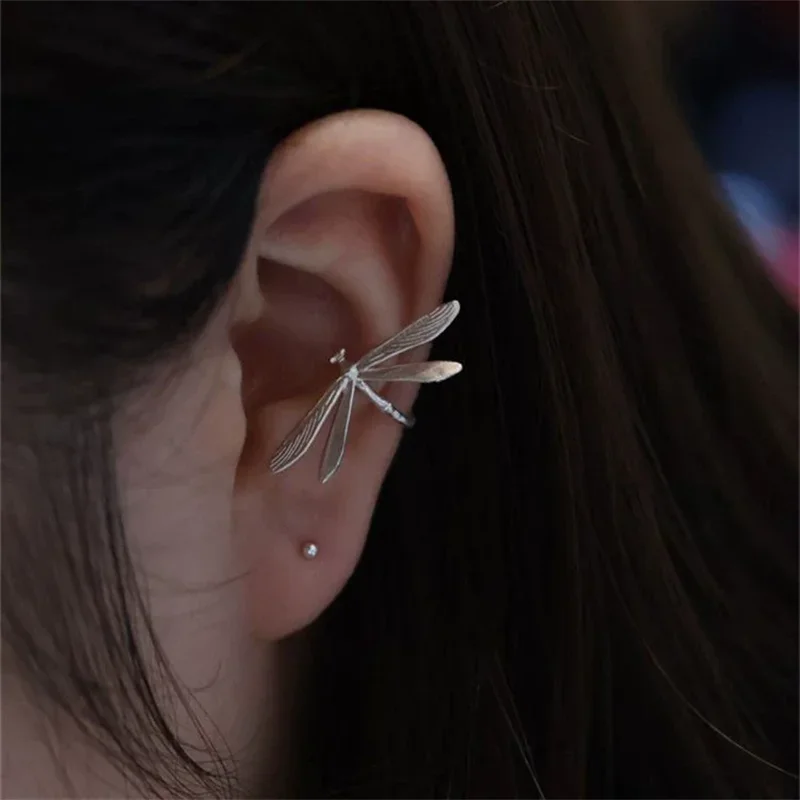 Vintage Dragonfly Clip Earrings in Gold Finish 2 Vintage Dragonfly Clip Earrings in Gold Finish - Image 2