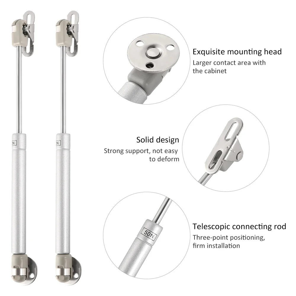 Silver Gas Strut Set for Doors 50N 120mm 2 Silver Gas Strut Set for Doors 50N 120mm - Image 2