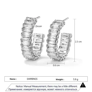 Gold Zircon Hoop Earrings with Geometric Design 11 Sc76a9668b9954b668ce6751c69b2761co