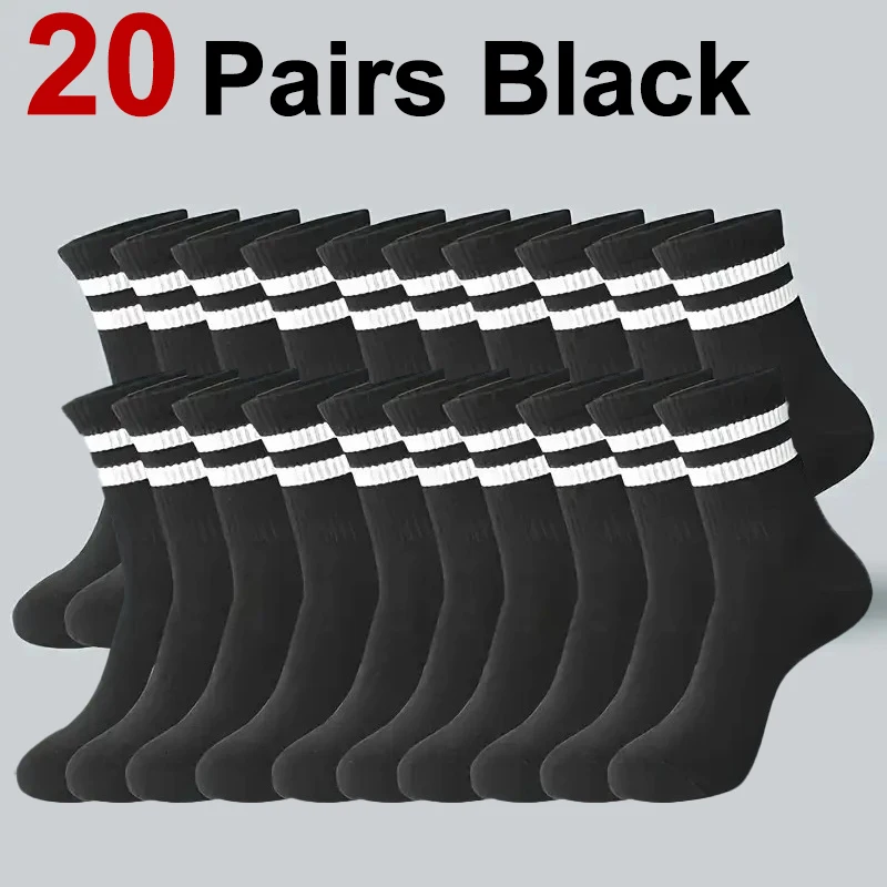 Striped Crew Socks for Men & Women Pack of 10/20 9 Striped Crew Socks for Men & Women Pack of 10/20 - Image 9