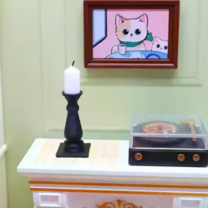 1:12 Dollhouse Candlesticks Set with Candles 8 Sc828ede07409408b8faa9a54f962a77es