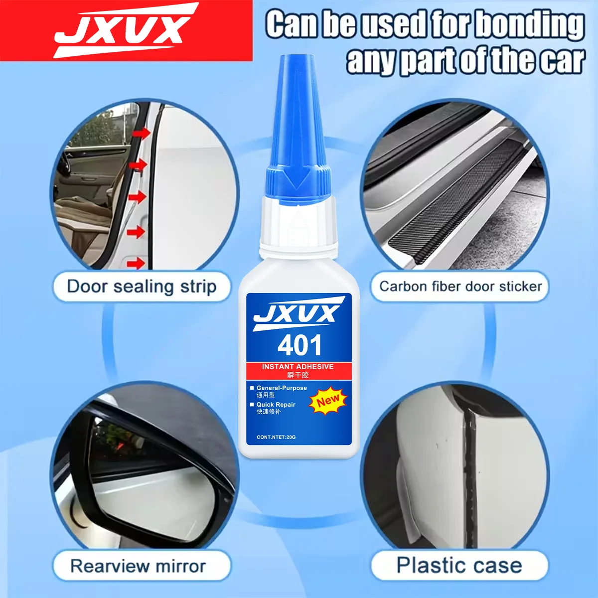 JXVX 401 Multi-Purpose Super Glue 20g 6 JXVX 401 Multi-Purpose Super Glue 20g - Image 6