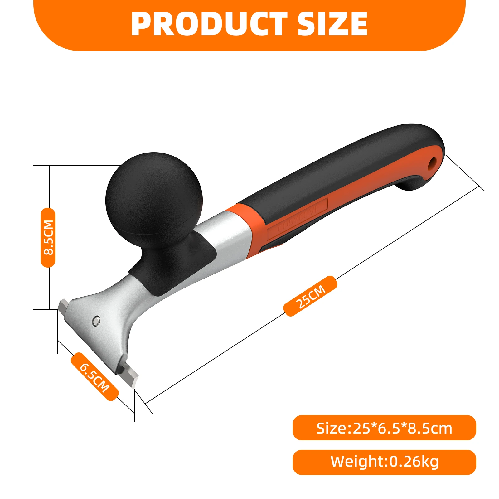 Viladepot Exterior Wall Scraper Tool with Stainless Steel Blade 3 Viladepot Exterior Wall Scraper Tool with Stainless Steel Blade - Image 3