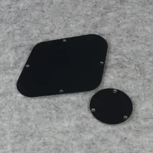 Black Les Paul Pickguard Set with Chrome Hardware 10 Sc88c6134ed144ecd961352855192bba1N