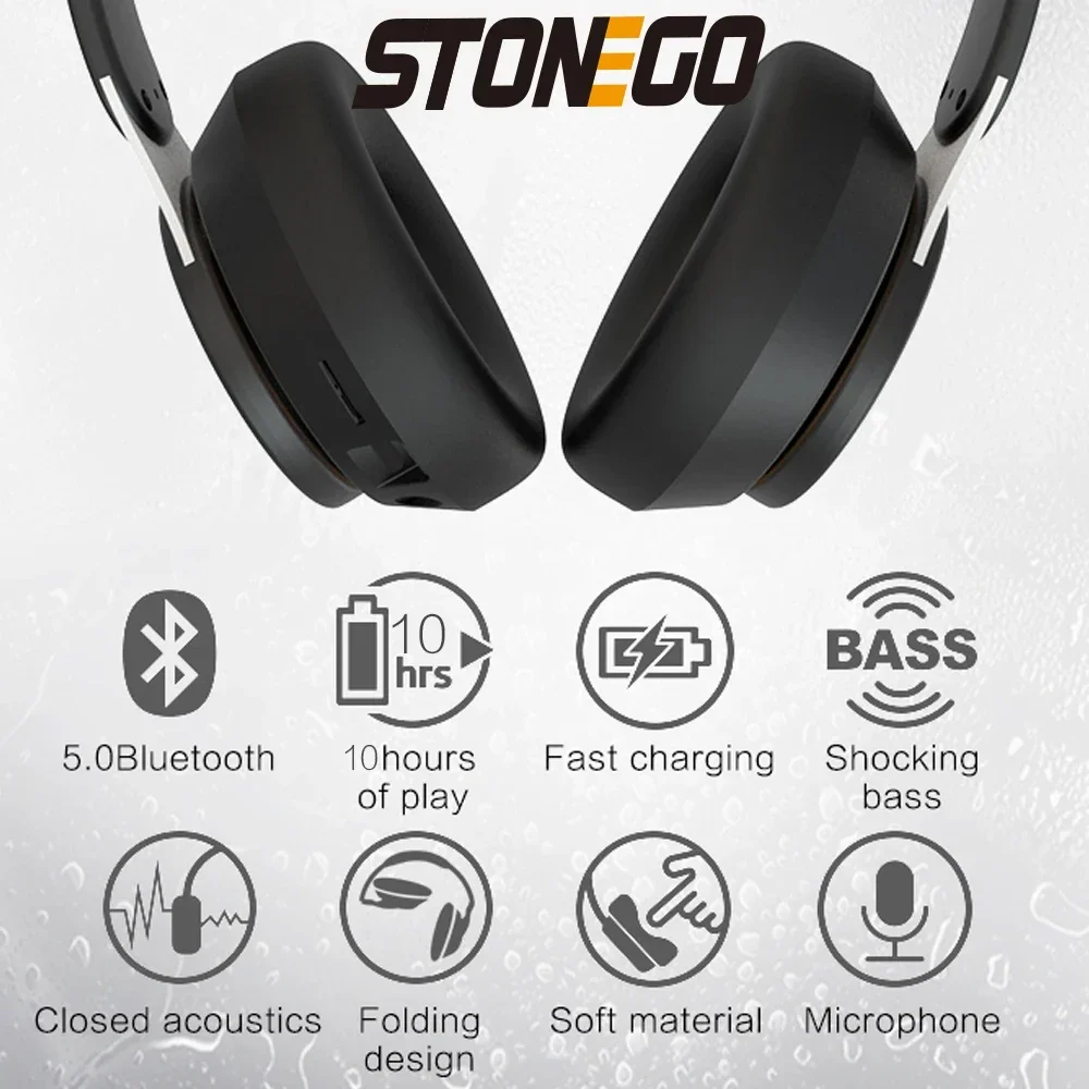 STONEGO Bluetooth Headphones with Active Noise Cancellation 2 STONEGO Bluetooth Headphones with Active Noise Cancellation - Image 2