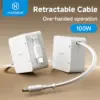 Elegant White Hagibis USB-C Retractable Cable