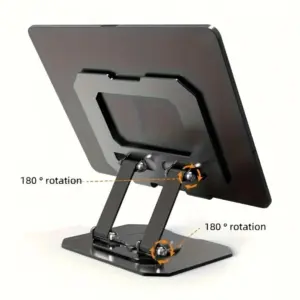 Black Foldable Aluminum Tablet Stand for iPad 13 Sc9e44c9e5f9a4c7796aa8fa4e501d2d0E