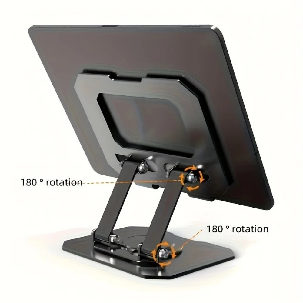 Black Foldable Aluminum Tablet Stand for iPad 6 Black Foldable Aluminum Tablet Stand for iPad - Image 6