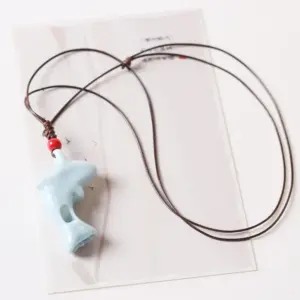 Light Blue Ceramic Dolphin Necklace for Women 9 Sc9f4a502a807422cbebf39fc65e2f24bY