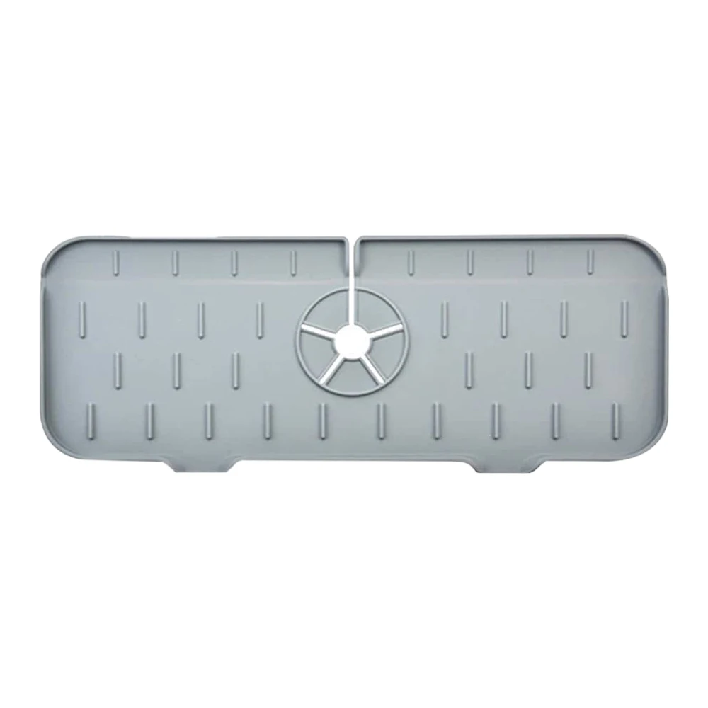 Silicone Faucet Splash Guard Mat in Black & Orange 4 Silicone Faucet Splash Guard Mat in Black & Orange - Image 4