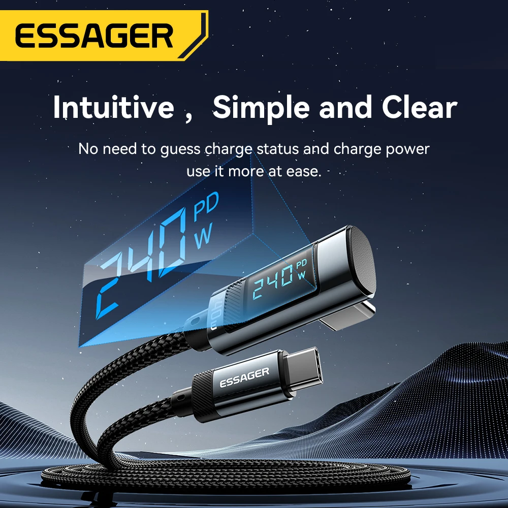 Essager 240W USB Type C Charging Cable 5 Essager 240W USB Type C Charging Cable - Image 5