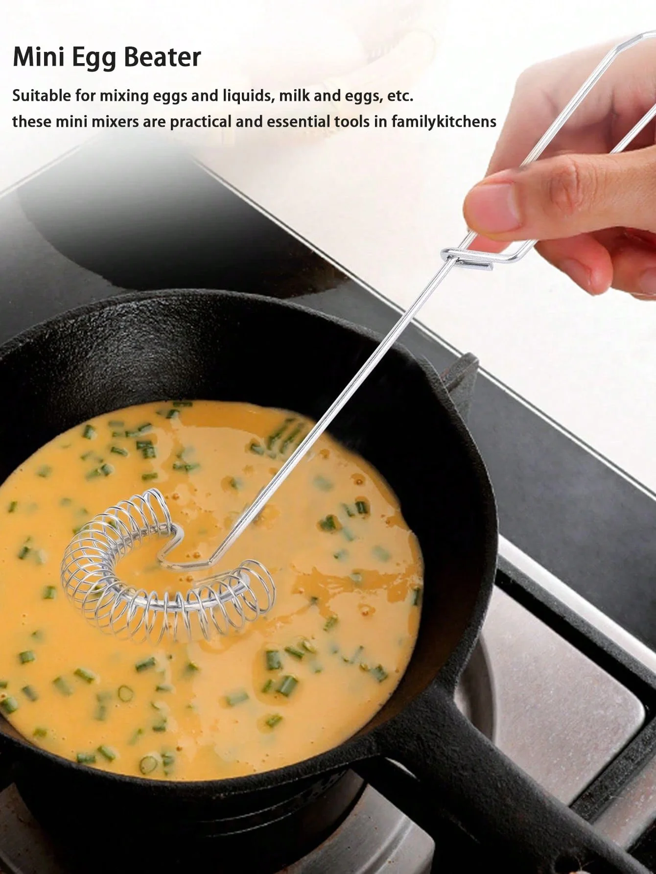 Stainless Steel Kitchen Whisk for Eggs & Sauces 6 Stainless Steel Kitchen Whisk for Eggs & Sauces - Image 6