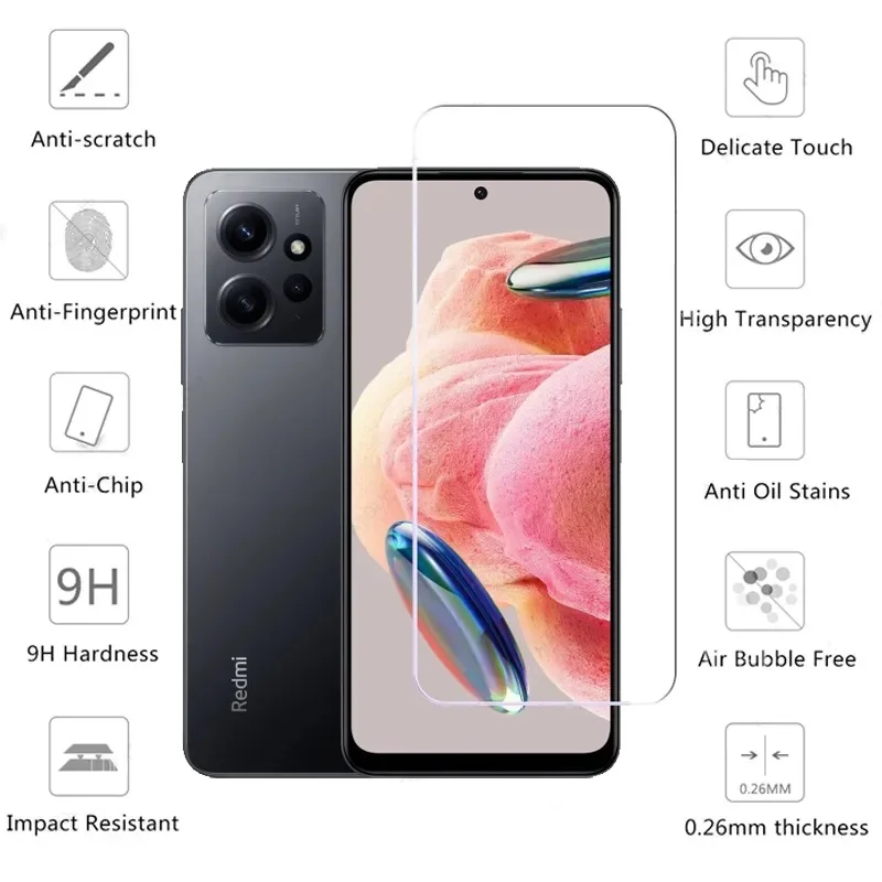 Redmi Smartphone Tempered Glass Screen Protectors Set 2 Redmi Smartphone Tempered Glass Screen Protectors Set - Image 2