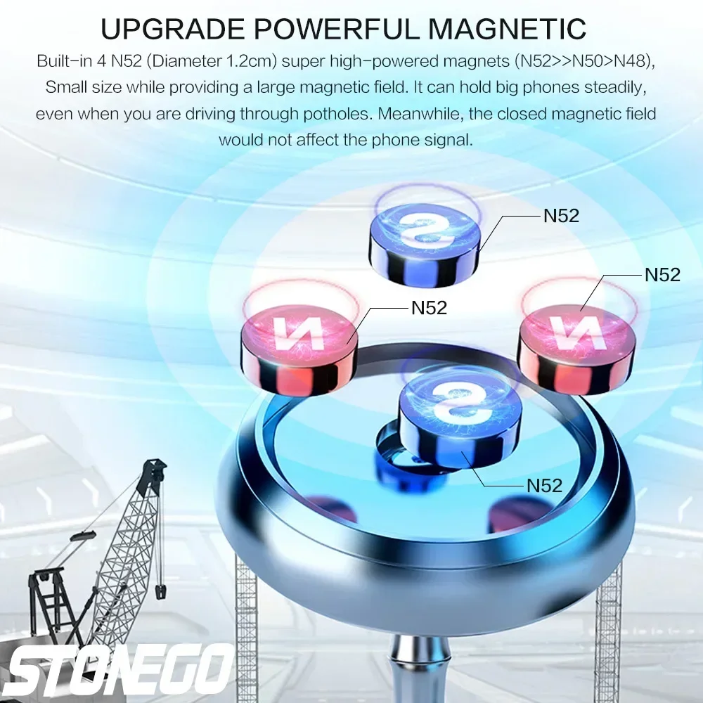 Magnetic Car Phone Holder with N52 Magnets 3 Magnetic Car Phone Holder with N52 Magnets - Image 3