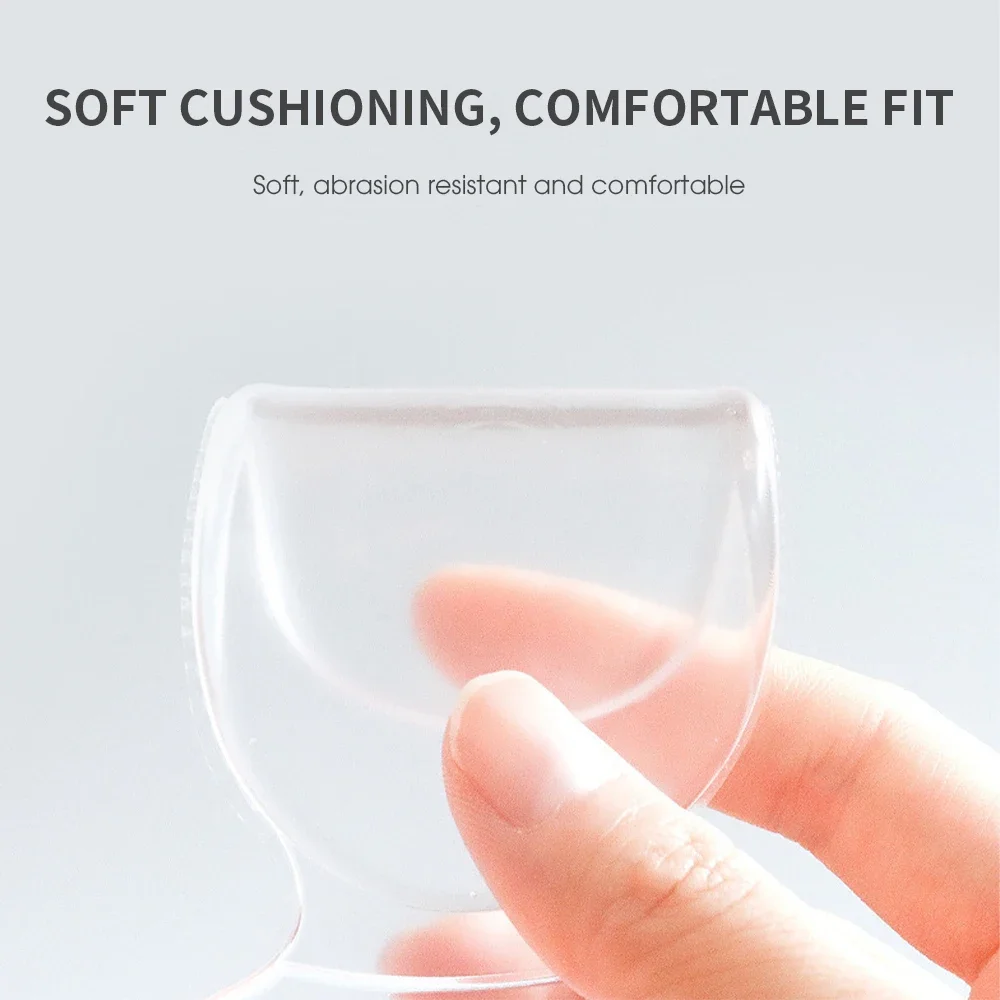 Transparent Silicone Heel Cushions for Comfort 3 Transparent Silicone Heel Cushions for Comfort - Image 3