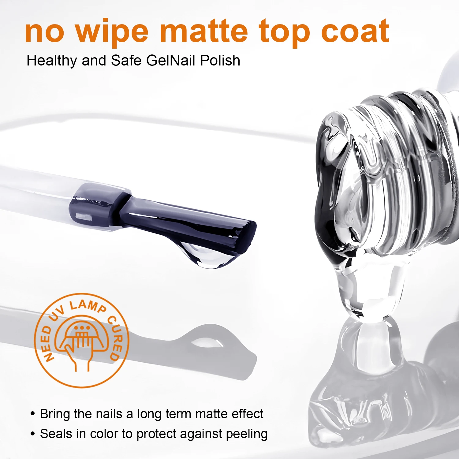 Velvet Matte Top Coat for Nails 15ml 2 Velvet Matte Top Coat for Nails 15ml - Image 2