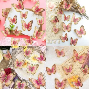 Vibrant 3D Butterfly Wall Sticker Set 15 Scc5f18e3703f41bfbefc7bda1355b99dy