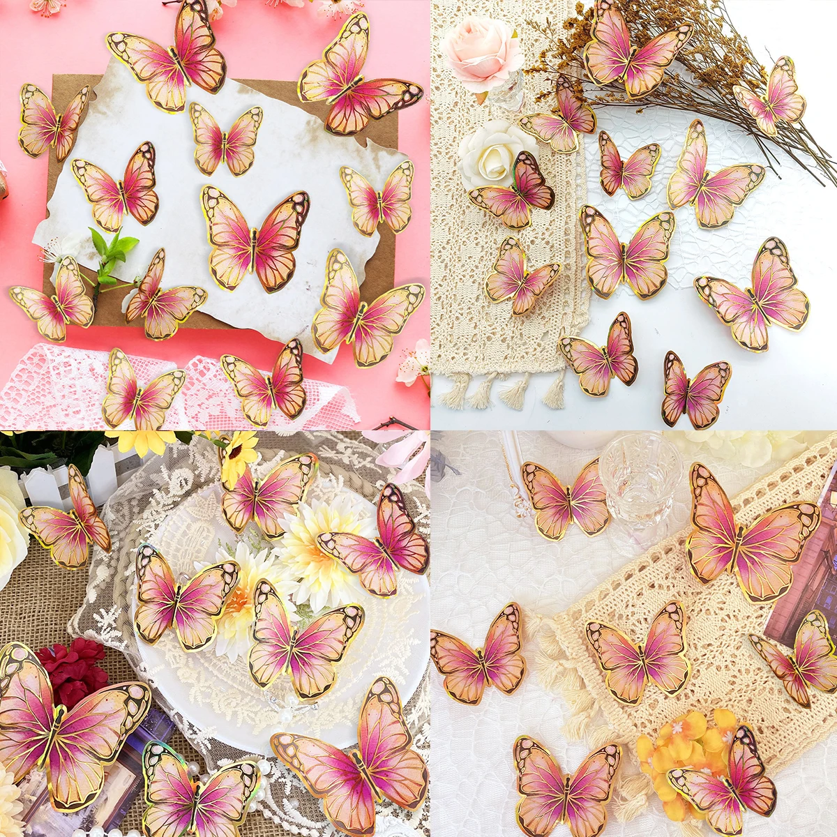 Vibrant 3D Butterfly Wall Sticker Set 6 Vibrant 3D Butterfly Wall Sticker Set - Image 6