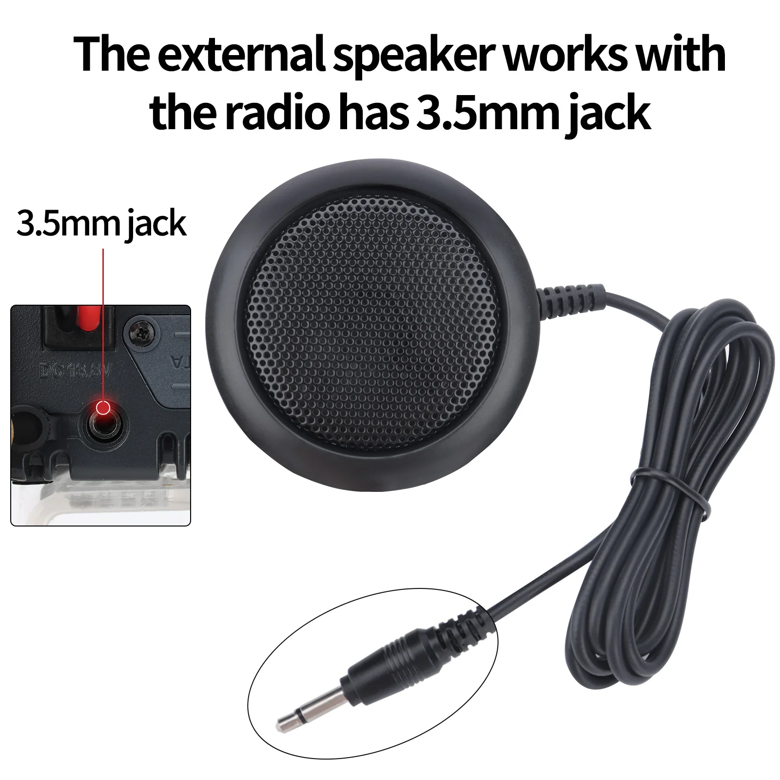 ABBREE KES-4 External Radio Speaker for CB and Mobile Radios 3 ABBREE KES-4 External Radio Speaker for CB and Mobile Radios - Image 3