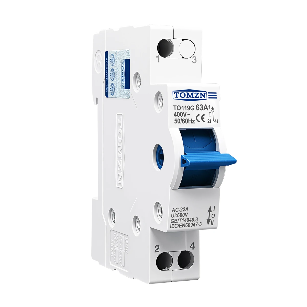 TOMZN 2P Manual Transfer Switch 230V 40A/63A 6 TOMZN 2P Manual Transfer Switch 230V 40A/63A - Image 6