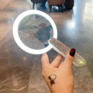Rotatable LED Rhinestone Handle Makeup Mirror 9 Scd642112353e4df79095a464135d1a9aP