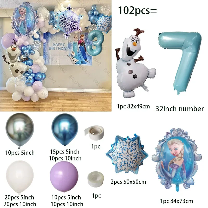 Frozen Themed Foil Balloon Set for Celebrations 10 Frozen Themed Foil Balloon Set for Celebrations - Image 10