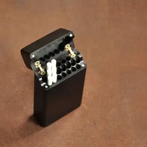 Elegant Ebony Cigarette Case with Brass Hinges 12 Scdaa52bff5a14612b2f51ee65d4c8398Z