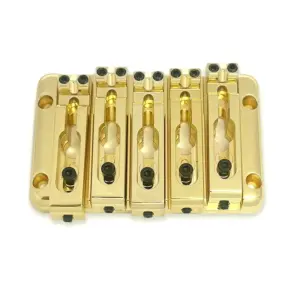 Gold Finish 5-String Bass Bridge for Through-Body Installs 13 Scdc176d912814b4fa6d954358b89f365G