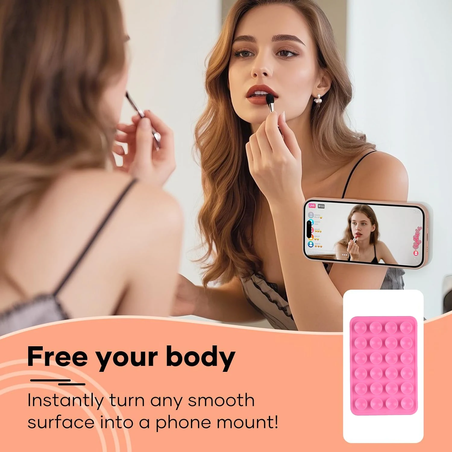 Double-Sided Silicone Suction Phone Mount 2 Double-Sided Silicone Suction Phone Mount - Image 2