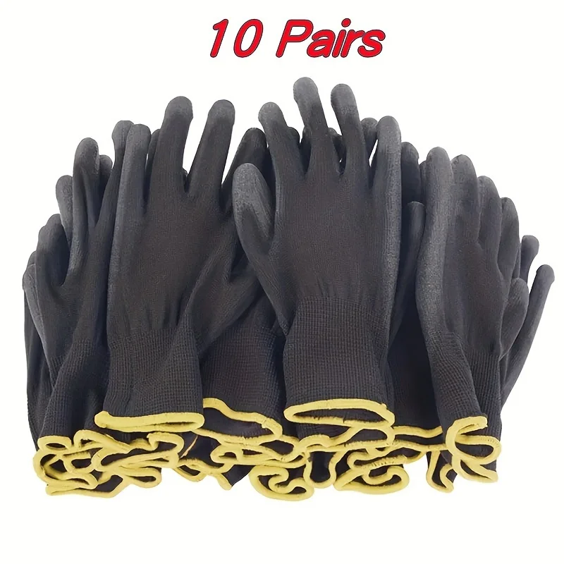 Black Polyurethane Safety Gloves for Work 8 Black Polyurethane Safety Gloves for Work - Image 8