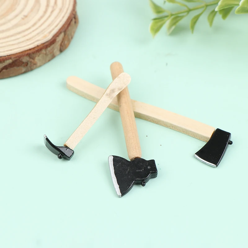 Rustic Miniature Dollhouse Tools Set - 3 Pieces 2 Rustic Miniature Dollhouse Tools Set - 3 Pieces - Image 2