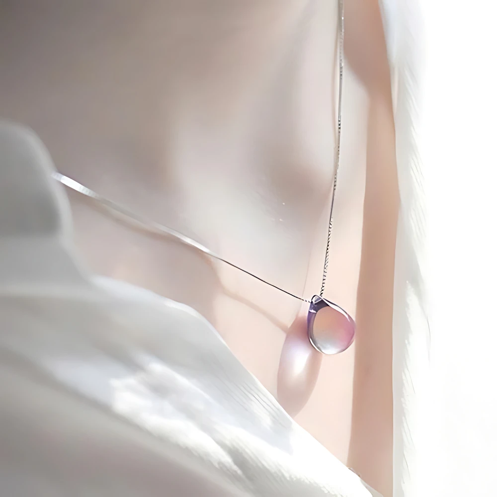 Vibrant Water Drop Necklace for Women 3 Vibrant Water Drop Necklace for Women - Image 3