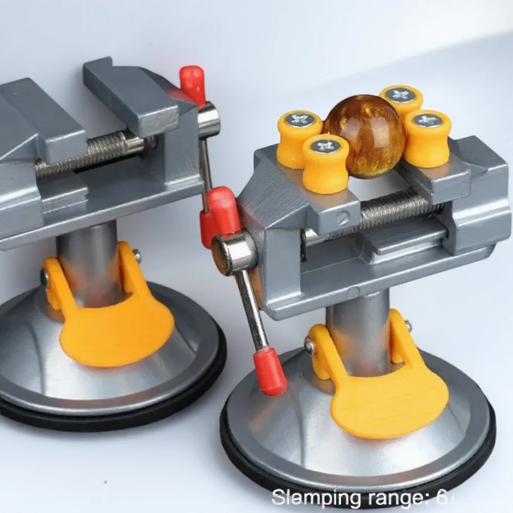 Portable Mini Bench Vise with Rotatable Suction Base 1 Portable Mini Bench Vise with Rotatable Suction Base