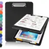Black Foldable Clipboard with Storage