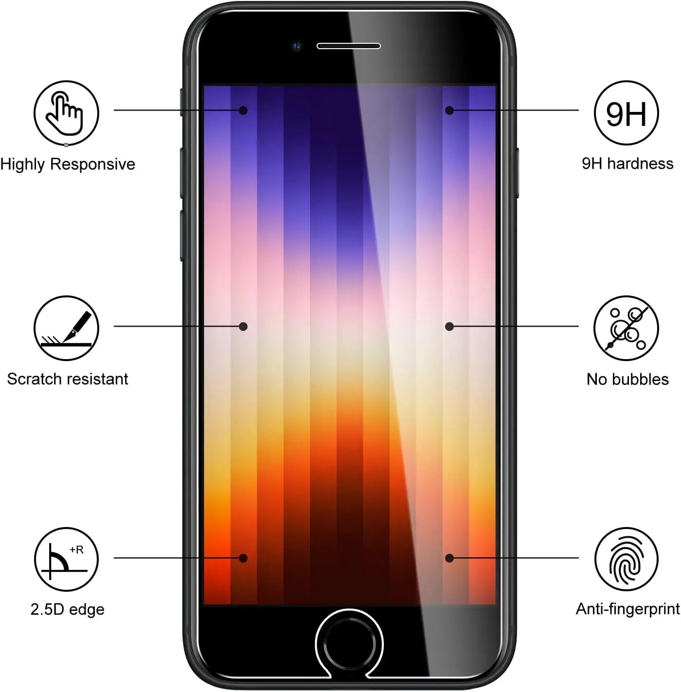 Set of 3 iPhone Tempered Glass Protectors 2 Set of 3 iPhone Tempered Glass Protectors - Image 2