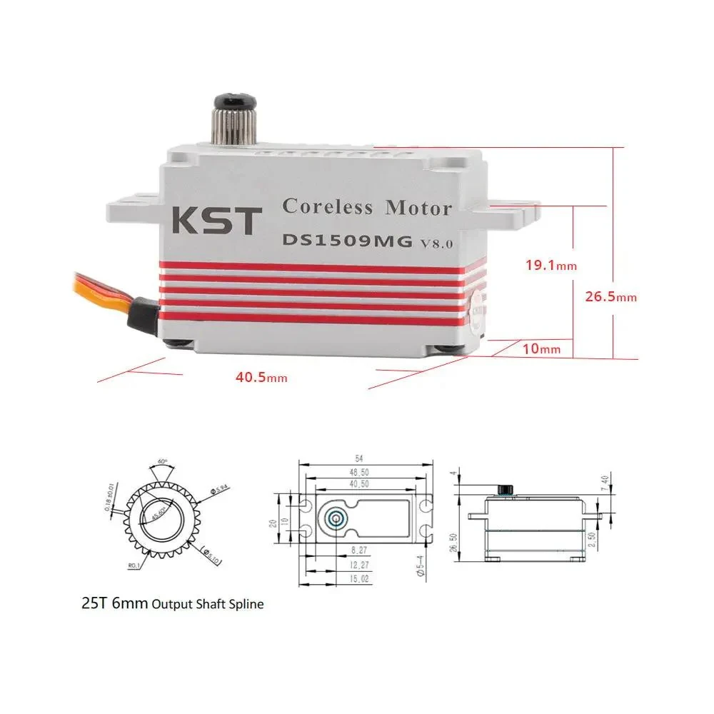 KST DS1509MG V8.0 Digital Servo 5 KST DS1509MG V8.0 Digital Servo - Image 5