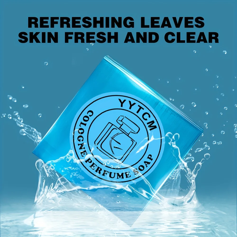 Modern Blue Marbled Men's Cologne Soap 5 Modern Blue Marbled Men's Cologne Soap - Image 5