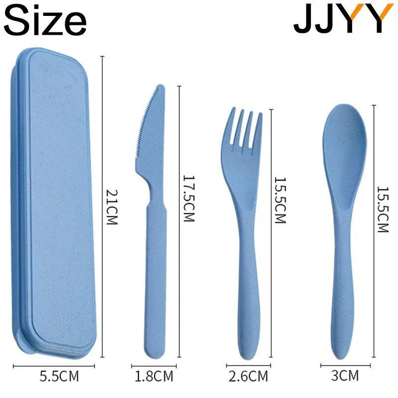 Stylish Light Blue Portable Cutlery Set 6 Stylish Light Blue Portable Cutlery Set - Image 6
