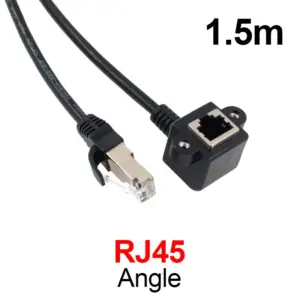 Black RJ45 Ethernet Extension Cable - 0.3m to 1.5m 19 Sd1e43b7fbf104087bc0c64e63c158d53j