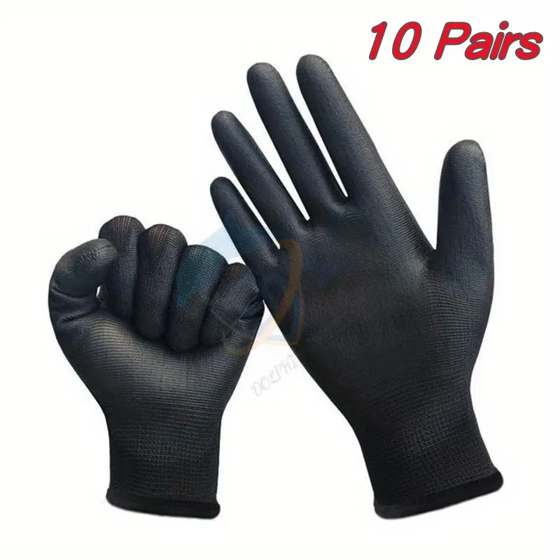 Black Polyurethane Safety Gloves for Work 10 Black Polyurethane Safety Gloves for Work - Image 10