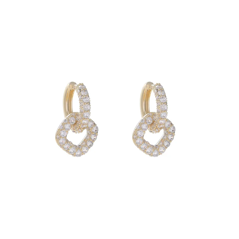 Vintage Copper Square Drop Earrings with Cubic Zirconia 5 Vintage Copper Square Drop Earrings with Cubic Zirconia - Image 5