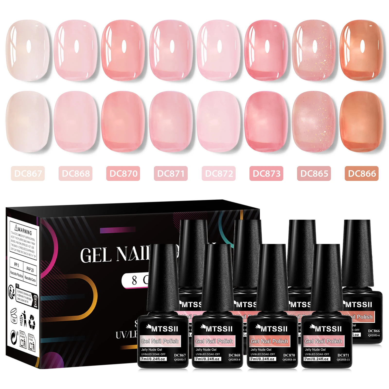 Elegant 8-Piece Jelly Gel Nail Polish Set 8 Elegant 8-Piece Jelly Gel Nail Polish Set - Image 8