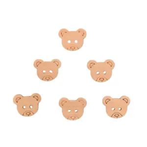 Wooden Bear Buttons Set of 50, 100, 200pcs 10 Sd312e14292c04fb5bc496e2a93b1b6dc2