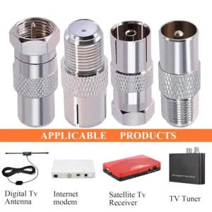F to IEC Coaxial RF Adapter Set for Broadcasts 10 Sd31de3c863c443348330dd645a057e4fL