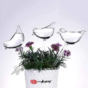 Bird-Shaped Self-Watering Plant Globes Set 12 Sd40f5292c020444a9094adbf3f279f16K
