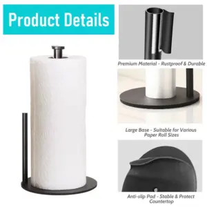 Black Stainless Steel Paper Towel Holder Model PAPER-013 10 Sd4d596e8770c47ecae56ef350e5bdfb11
